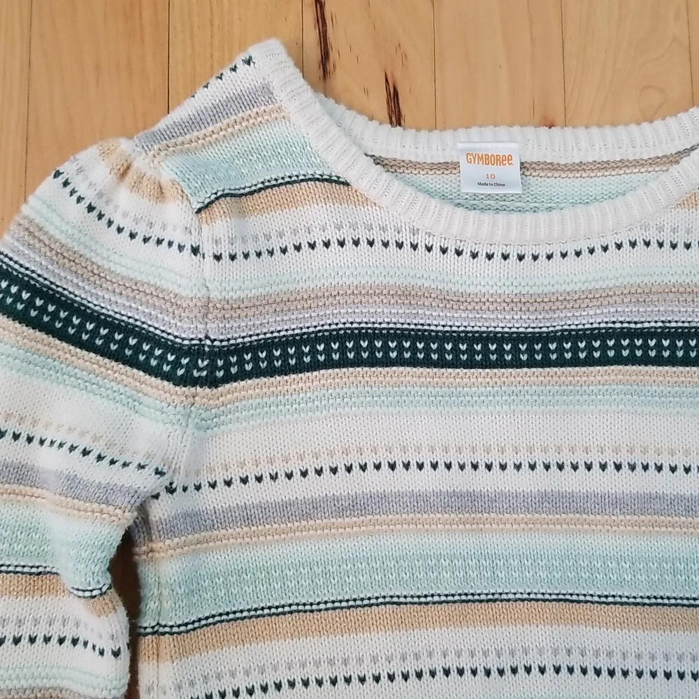 Gymboree ALL SPRUCED UP Striped Sweater Dress SIZE 10